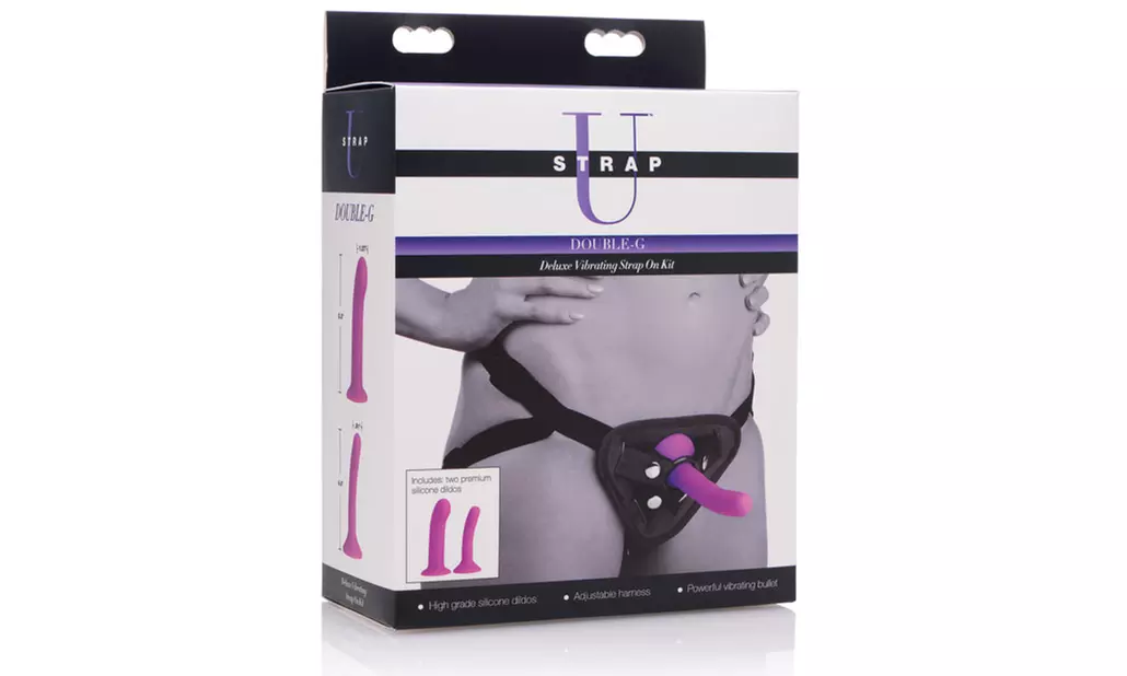 Strap U Double G Deluxe Vibrating Strap-On Kit - Second Medium