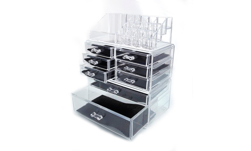 Makeup Rack Makeup and Jewelry Storage Case Groupon