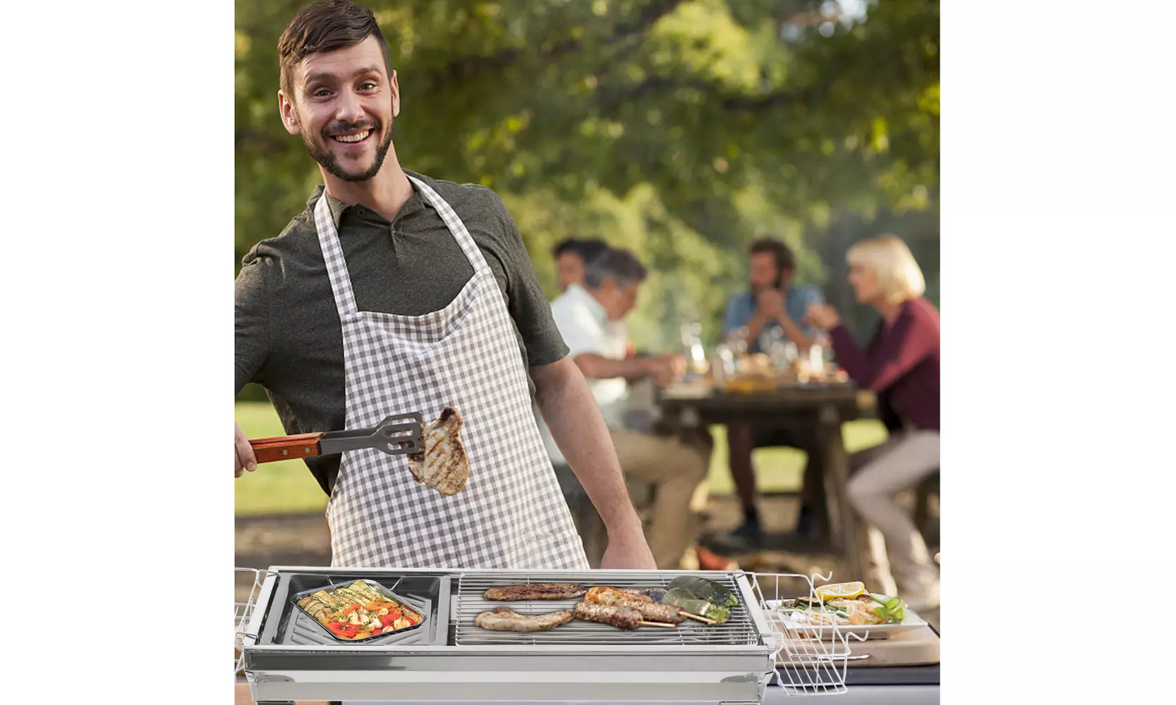 Barbecue Charcoal Grill Portable BBQ  Outdoor Folding Charcoal Grill