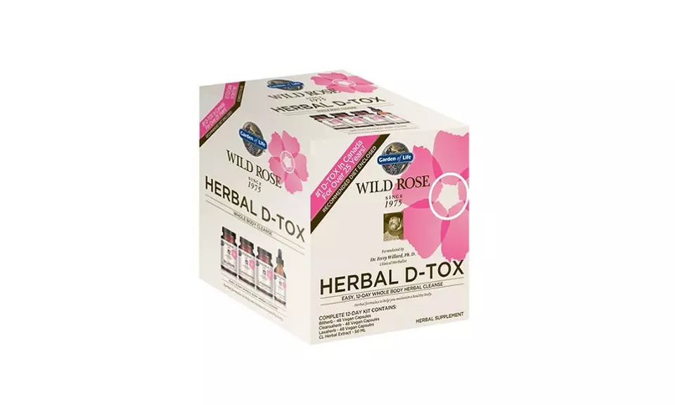 Garden of Life 12 Day Detox Cleanse - Wild Rose Herbal D-Tox Kit (12 Day) - Second Medium