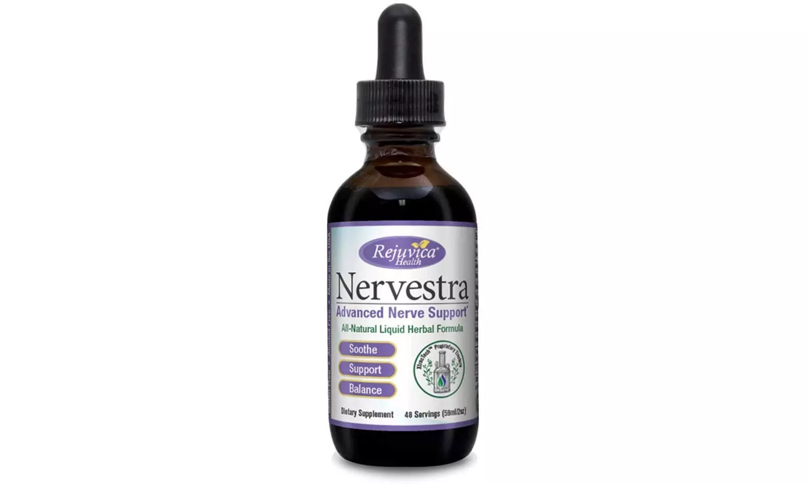Nervestra Nerve Health Support Supplement - Fast, Natural Liquid Formula 2oz - Primary Image