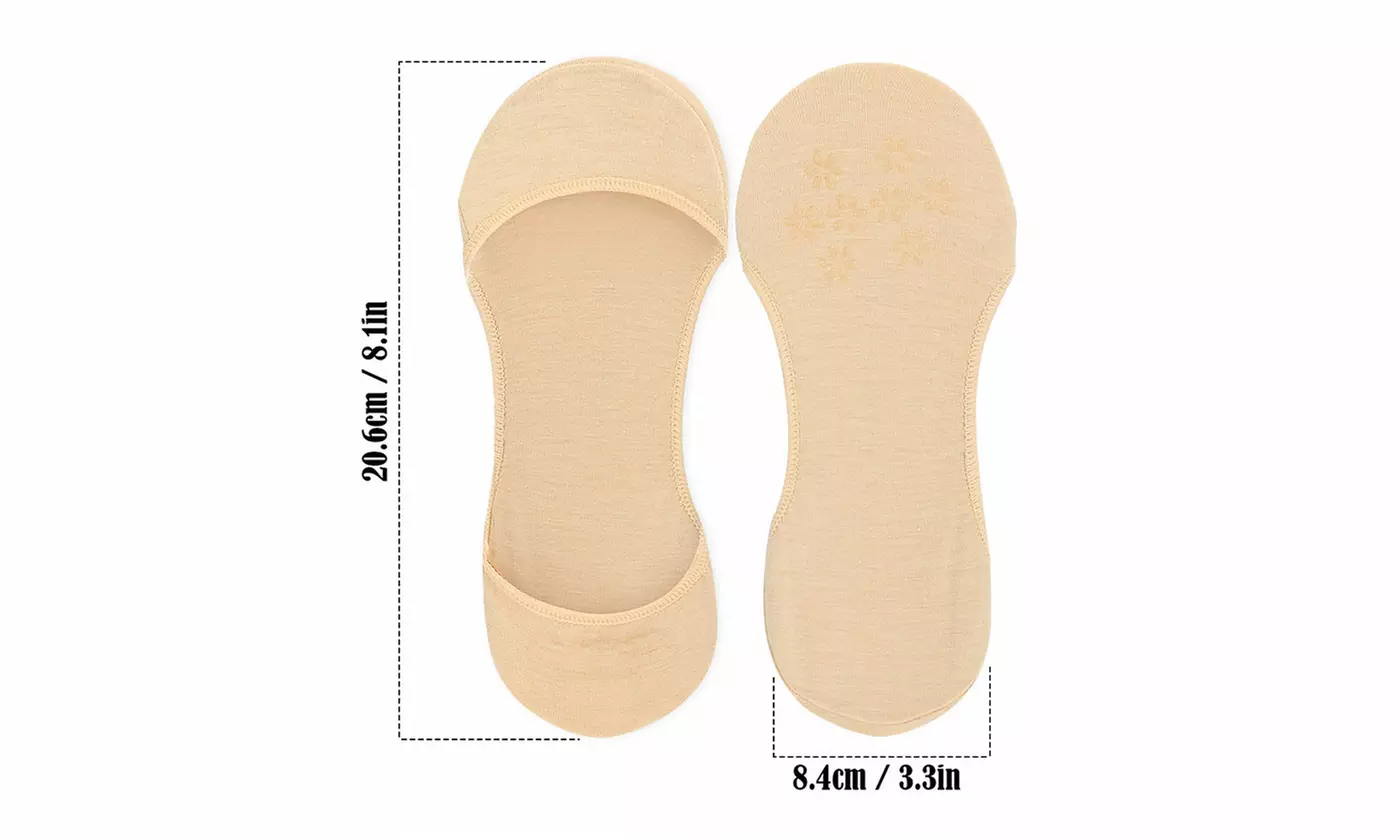 3 Pairs Ultra Low Cut Liner No Show Non Slip Invisible Socks for Flats Shoes