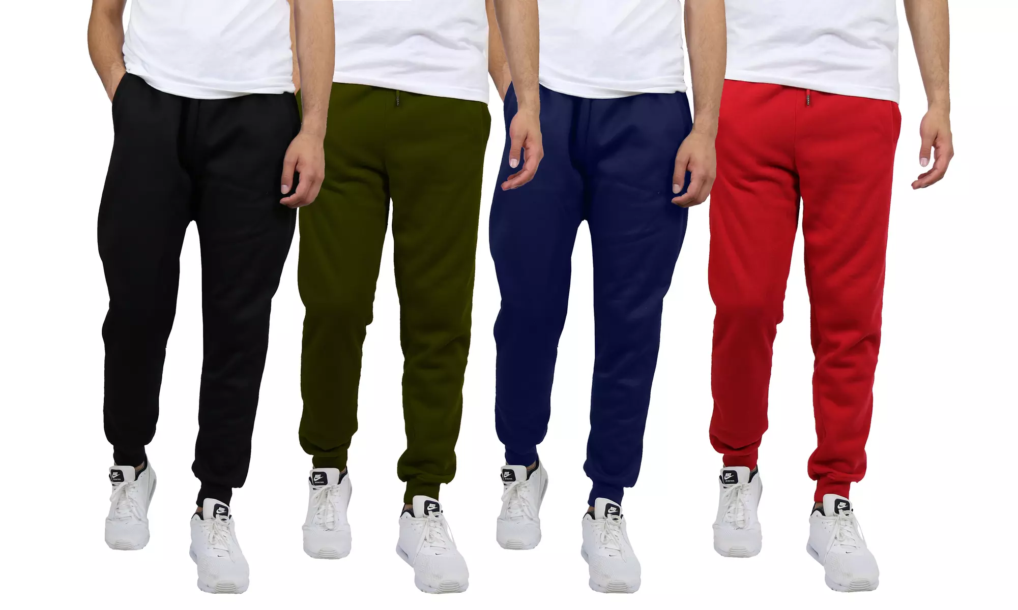 (4-Pack) Men's Heavyweight Fleece-Lined Jogger Sweatpants (Sizes, S to 5XL)