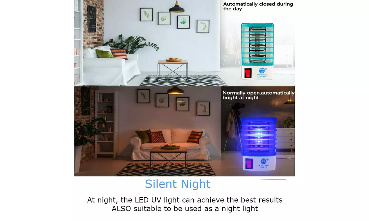 4Pcs Electric Indoor LED Bug Mosquito Trap Zapper for House Plug in Bug Killer