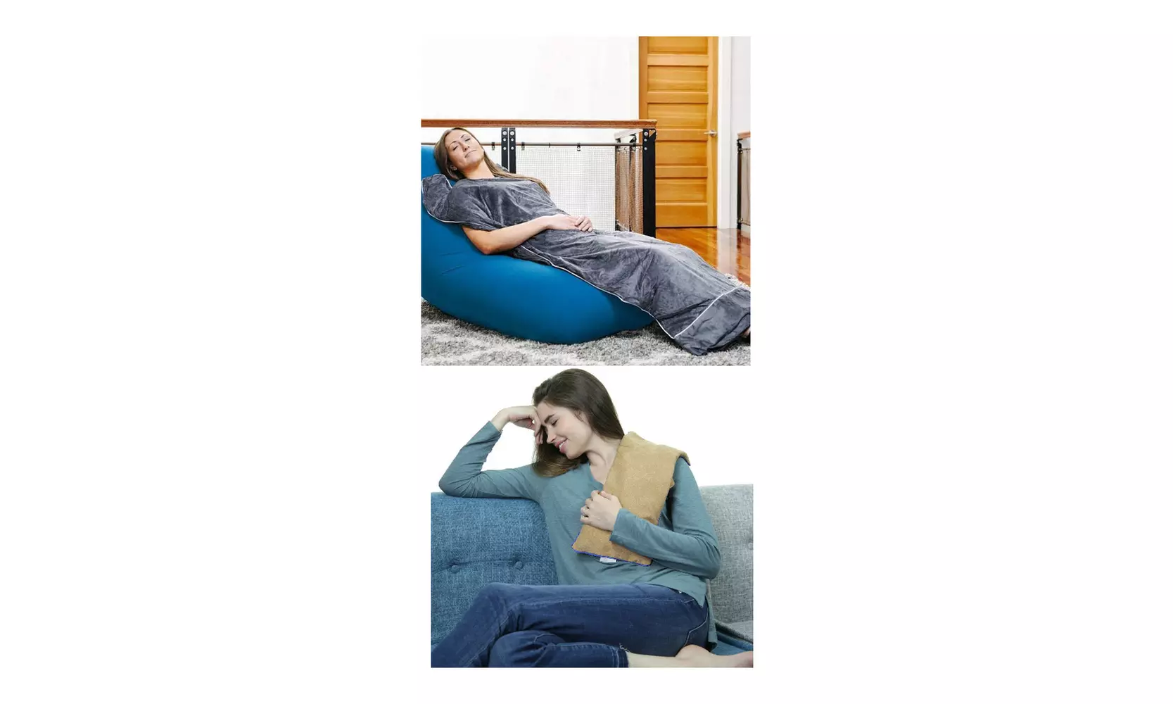 Yogibo Ultra Weighted Soft Blanket with BodyHug 2.0 - Primary Image