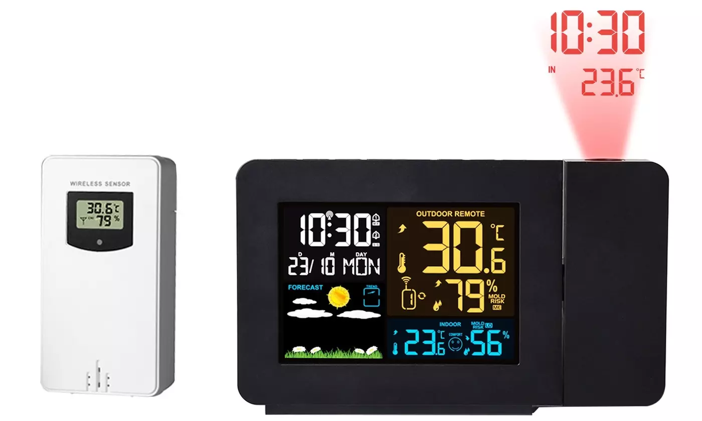 iMounTEK Atomic Digital LED Projection Alarm Clock w/ USB Charging Port