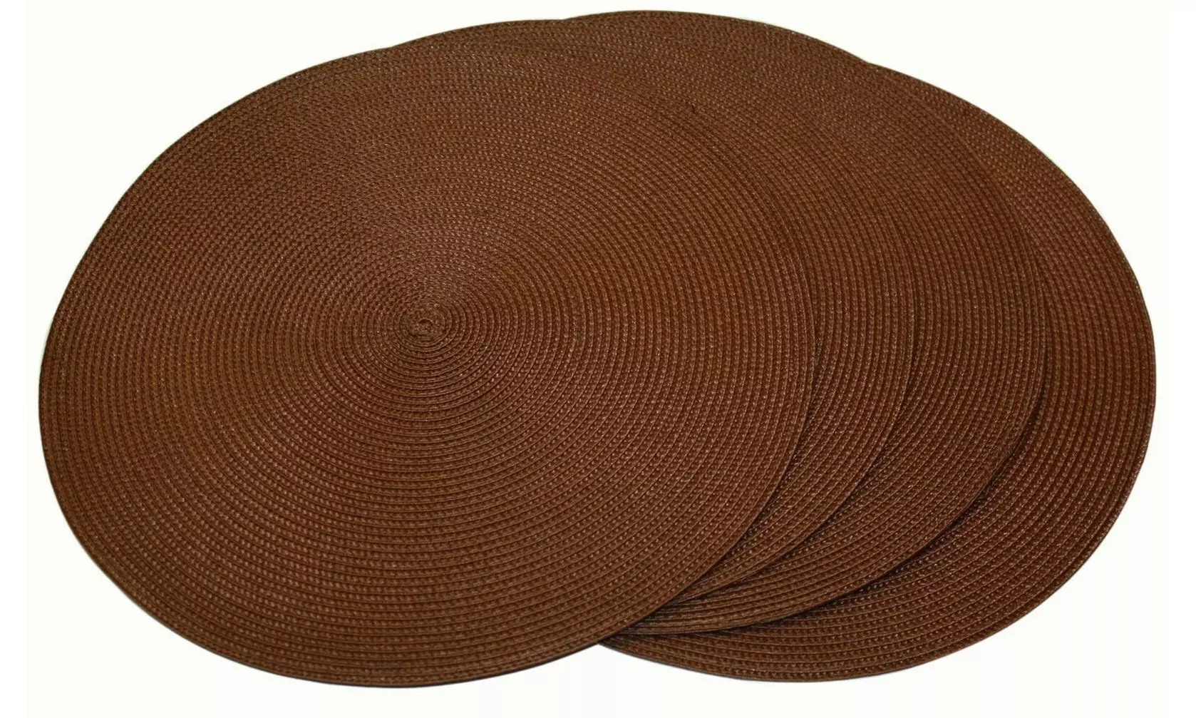 Fine Woven Placemats Dining Table Decor 15" Round Shape 8 Colors 4, 6, 8 PC Sets - Primary Image