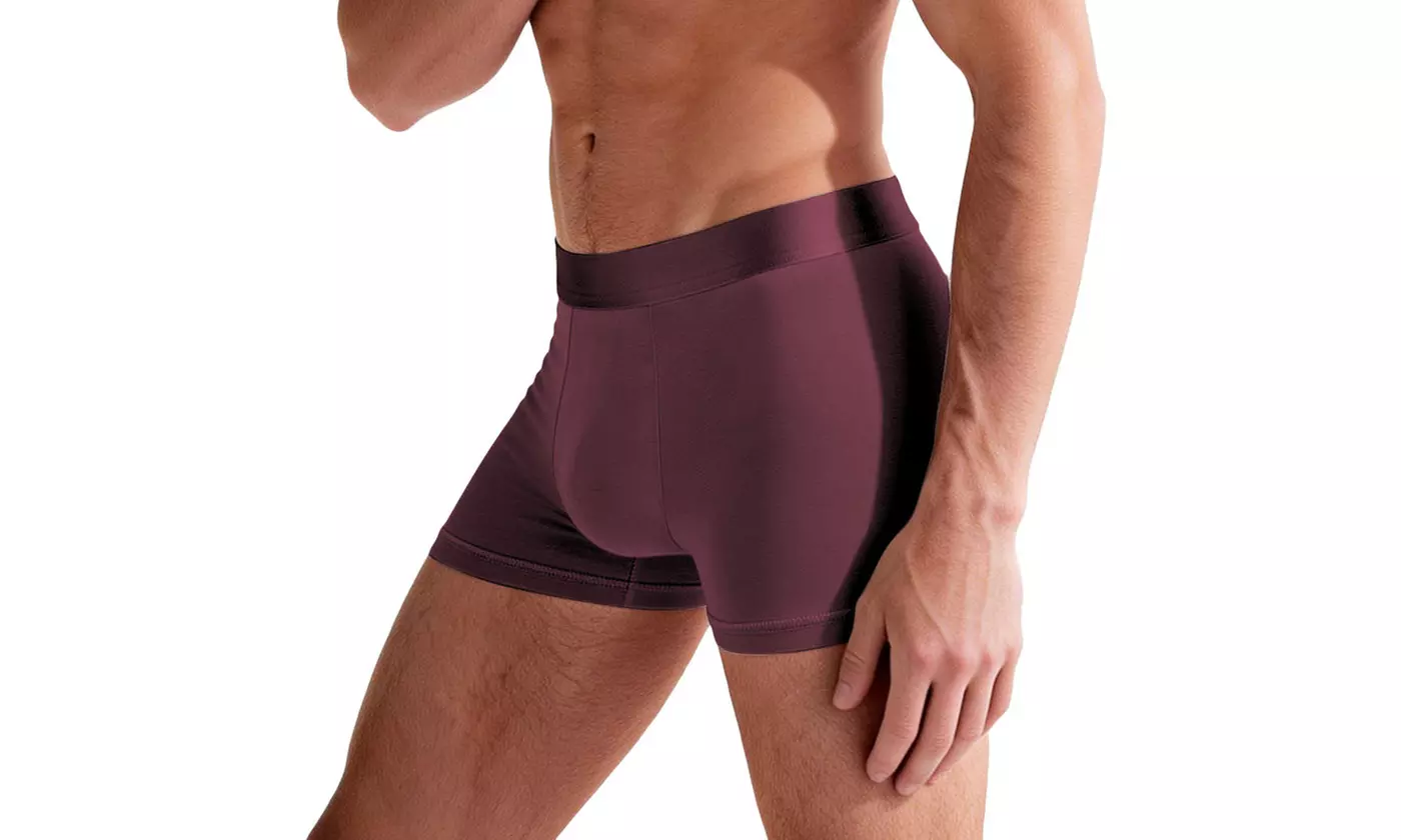 4 Pack Men's Boxer Briefs Breathable 3D Pouch High Elastic Waistband Underwear