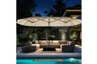 Costway 15.5 FT Extra-Large Patio Umbrella with LED Solar Lights - Second Medium