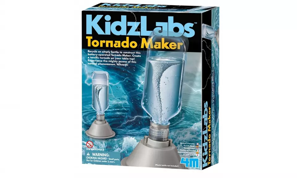 4M KidzLabs Tornado Maker Science Kit, DIY Weather Cyclone, Typhoon, Hurricane  - Primary Image