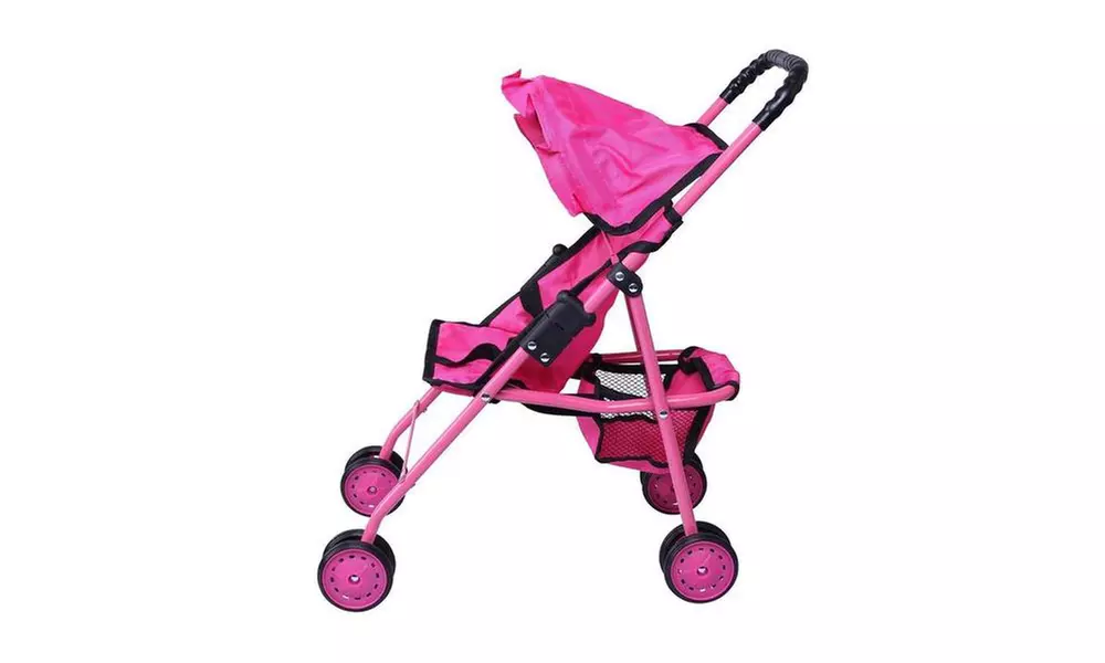 Precious Toys Doll Stroller with Black Handles & Hot Pink Frame - Second Medium