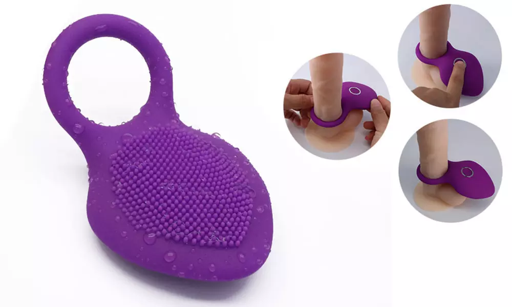 Strong 10 Speed Couple Vibrator C Ring Brush Clitoral Stimulating Massager - Primary Image