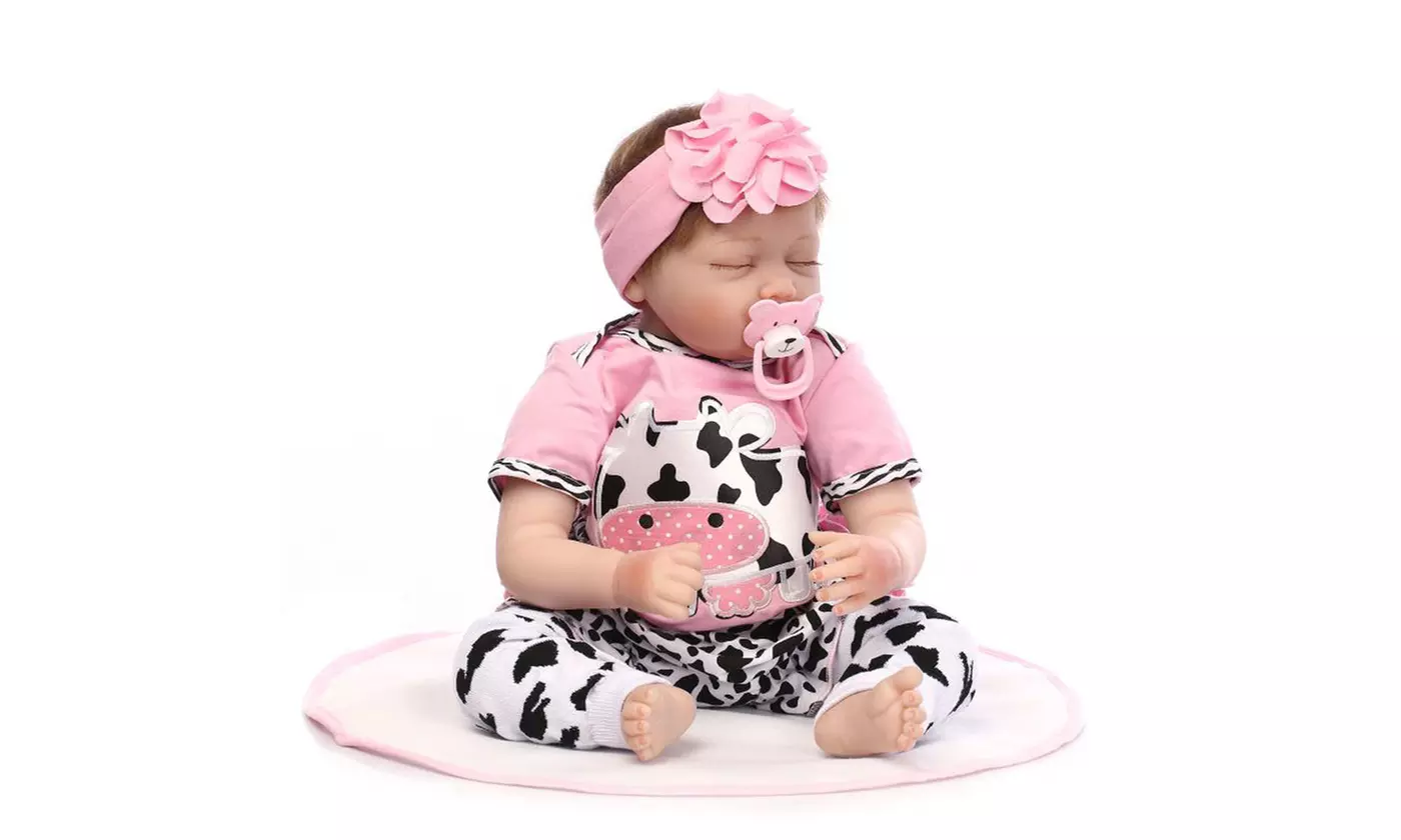22" Real Looking Newborn Baby Vinyl Silicone Realistic Reborn Doll - Primary Image