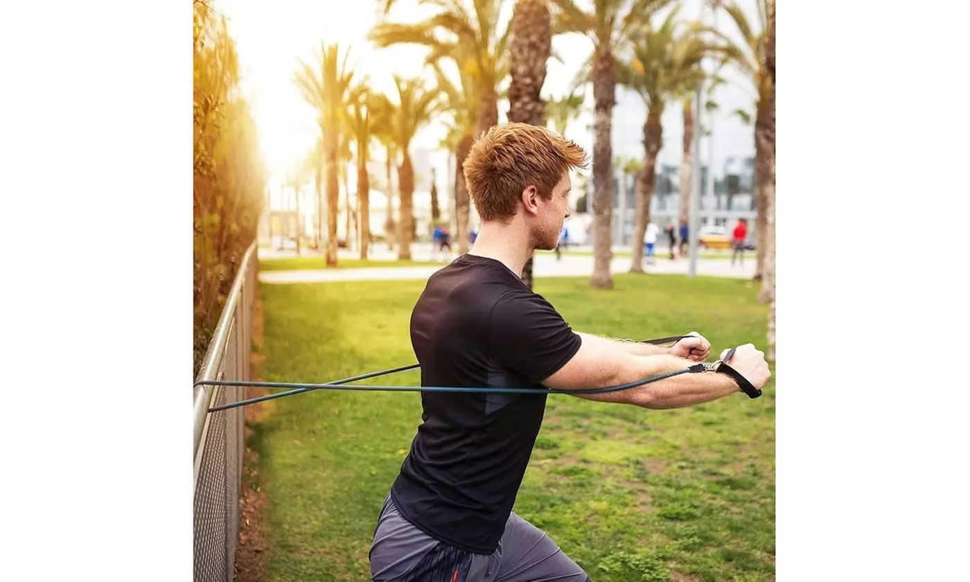 19 Resistance Bands Stackable Exercise Bands Loop & Core Sliders - Image 7