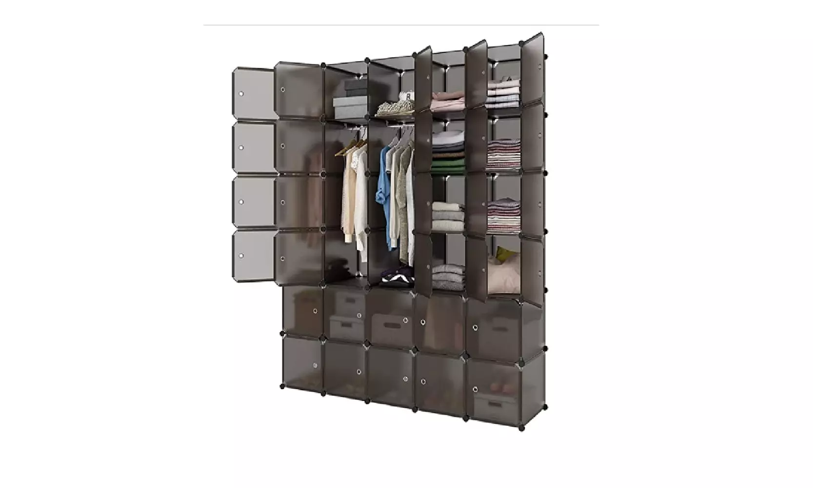Space-Saving Multifunction Sturdy Plastic Storage Organizer Shelves Bookshelf - Second Medium