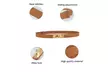 Women's Skinny Leather Adjustable Belt with Turn Lock Buckle - Second Medium