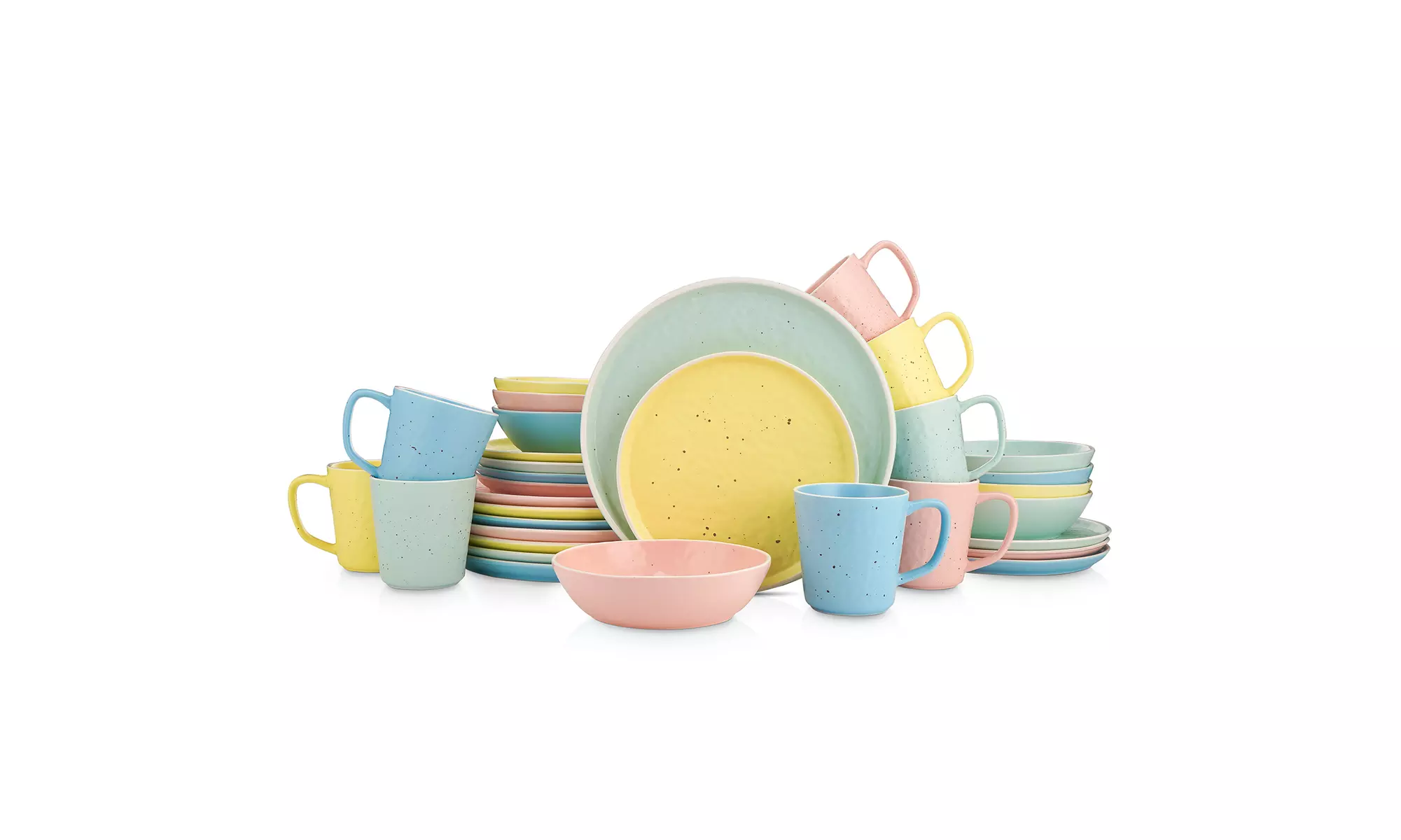 Stone Lain, Elena Stoneware, Dinnerware Set, 32 Pcs For 8 Multi-color - Primary Image