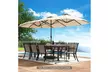 Costway 15.5 FT Extra-Large Patio Umbrella with LED Solar Lights - Second Medium