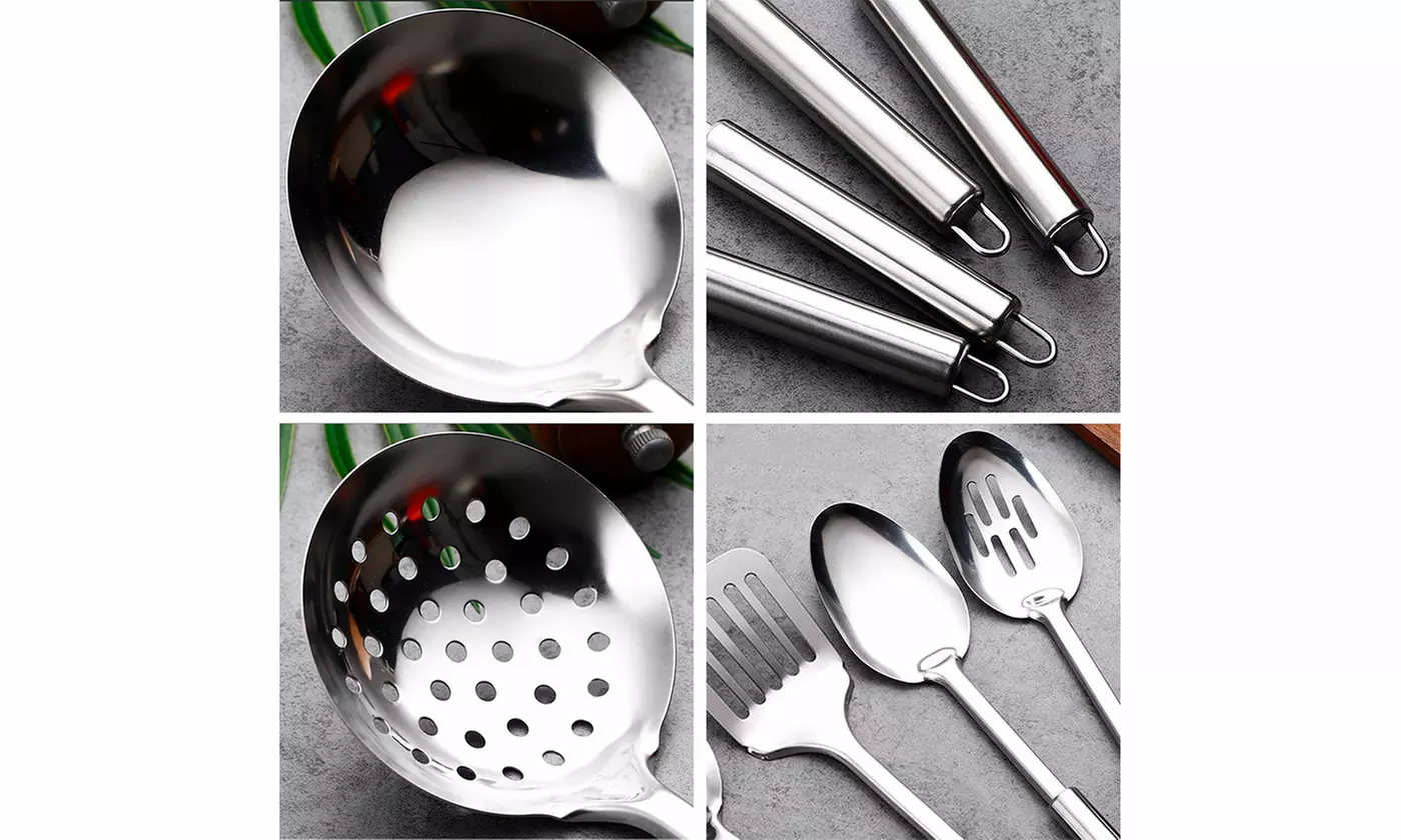 Set of 5 Stainless Steel Heat Resistant Kitchen Gadgets Utensil Set
