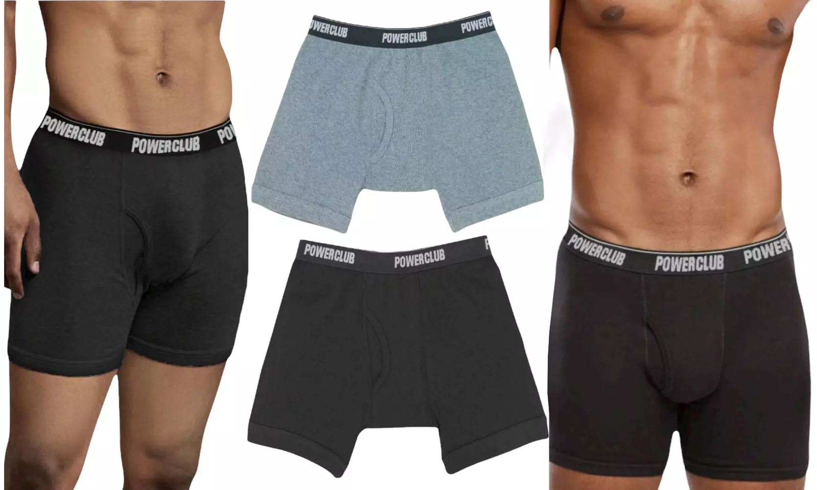 ToBeInStyle Men's Multi-Pack Of Assorted Cotton Boxer Brief Shorts