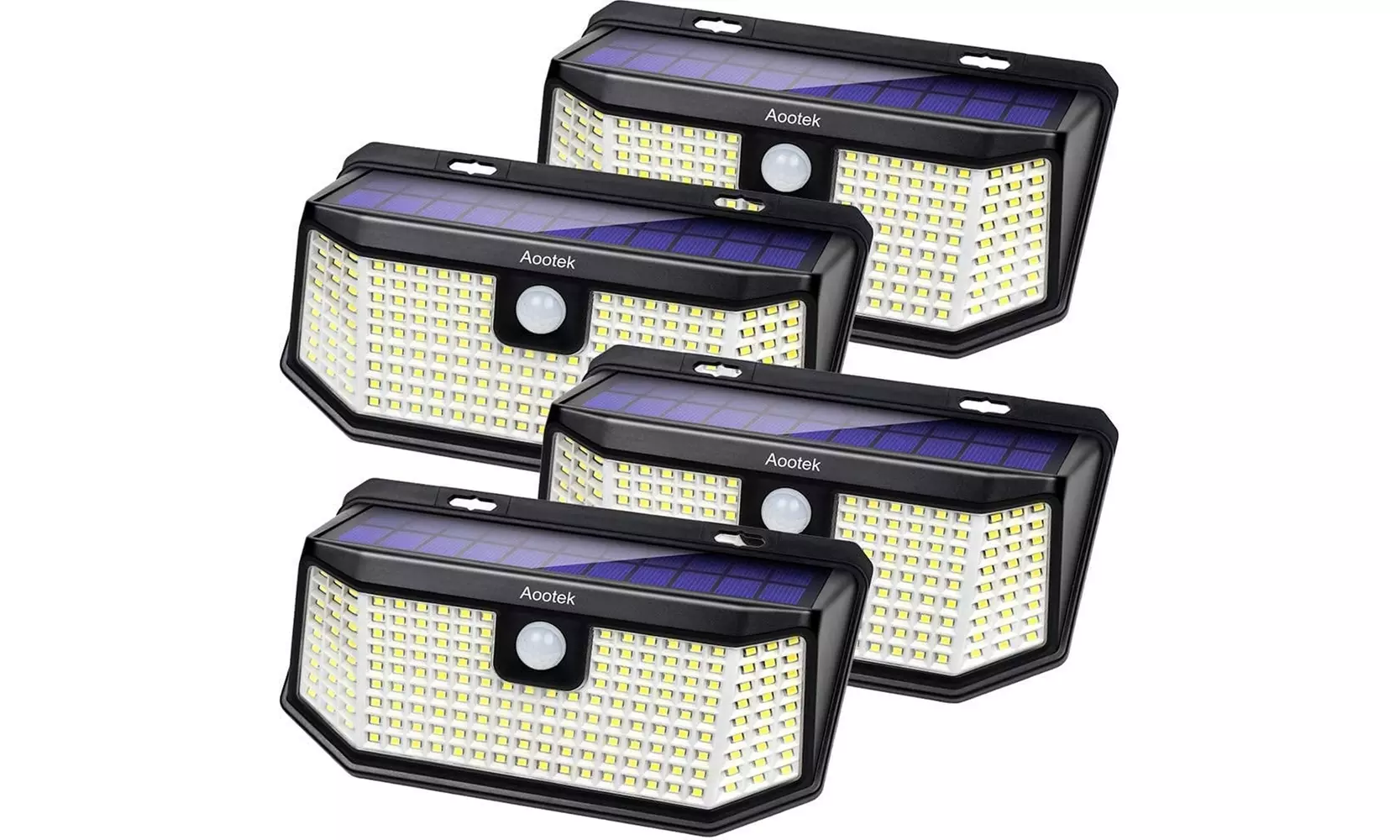 Aootek Solar Outdoor Motion Sensor Lights Waterproof with 182 LEDs 4pack - Primary Image