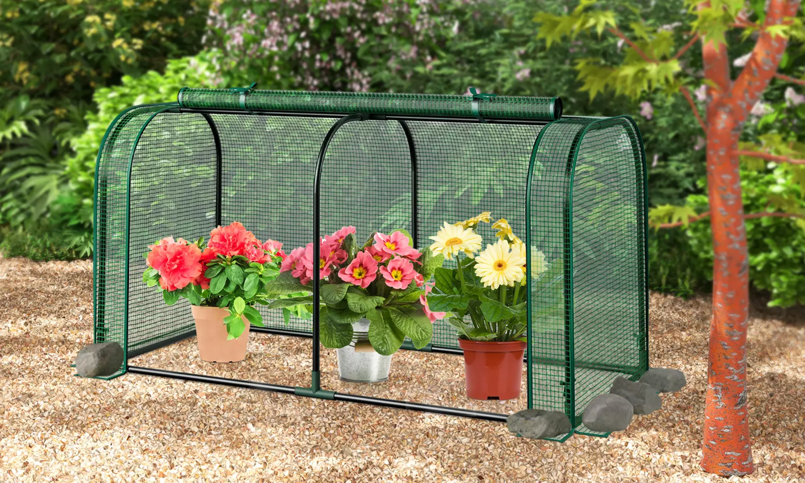 Costway Portable 47 Inch Mini Greenhouse Outdoor Indoor Tunnel Greenhouse