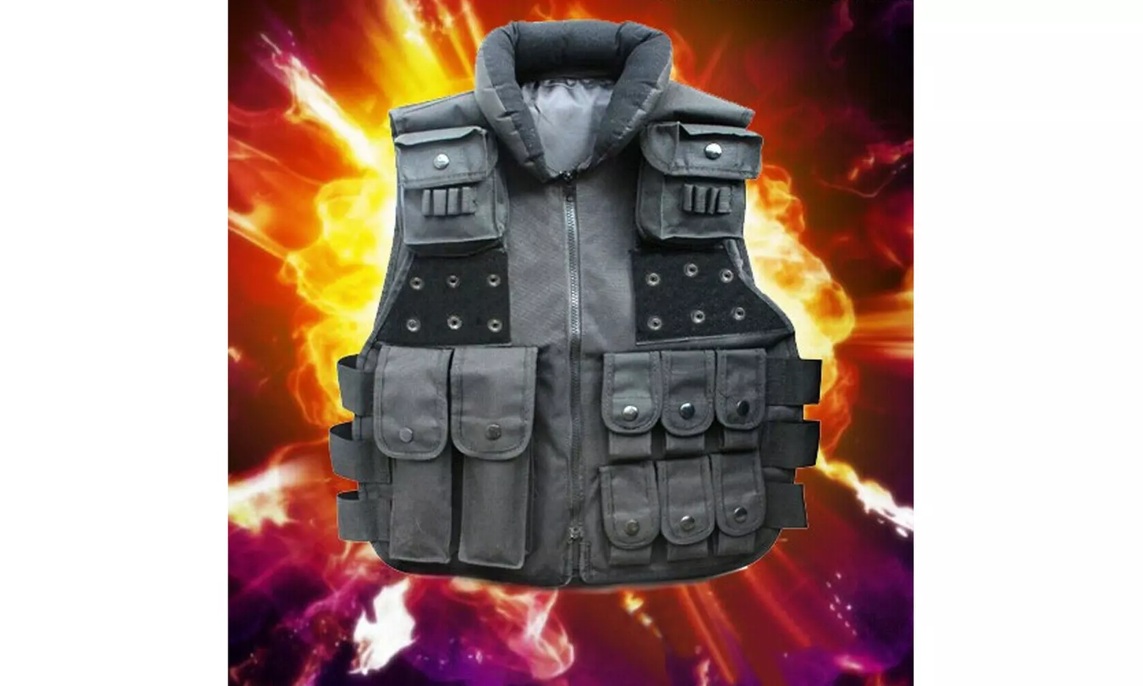 Military Tactical Vest SWAT Police Airsoft Hunting Assault Plate Carrier Combat - Second Medium