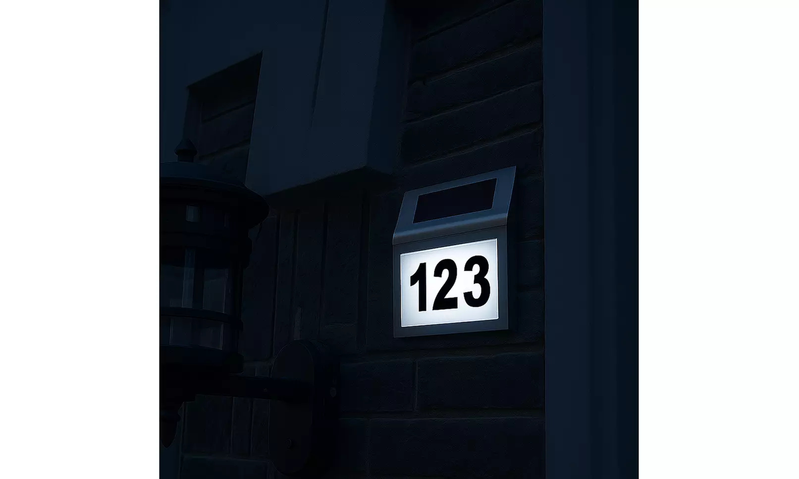 Solar LED House Address Sign with Custom Numbers