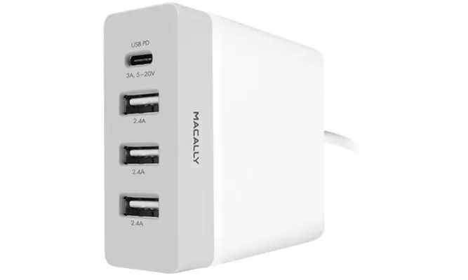 Macally Peripherals Home72UC 72 Watt 3 Port USB-A & One USB-C Port Wall Charger - Primary Image