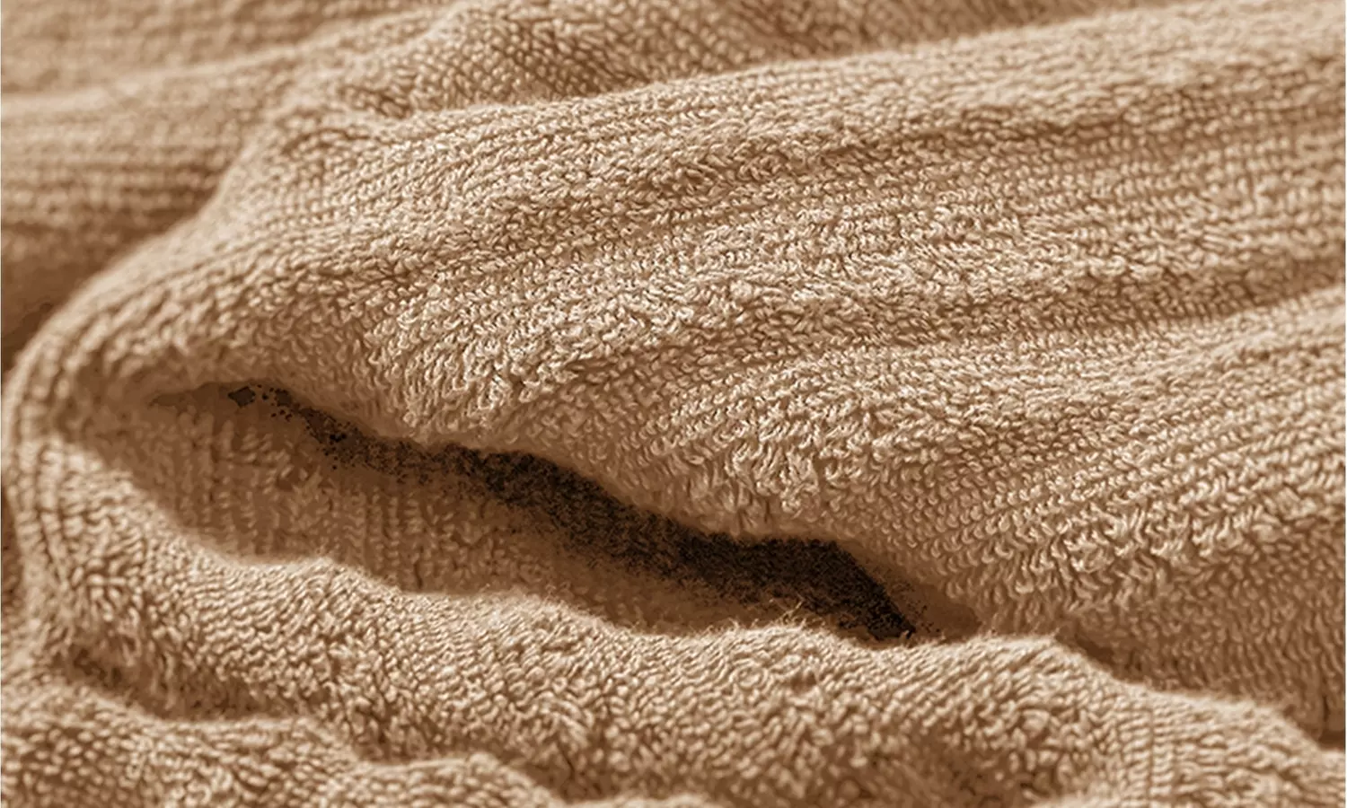 Bibb Home 4 Pack Ribbed Egyptian Cotton Bath Towel Set