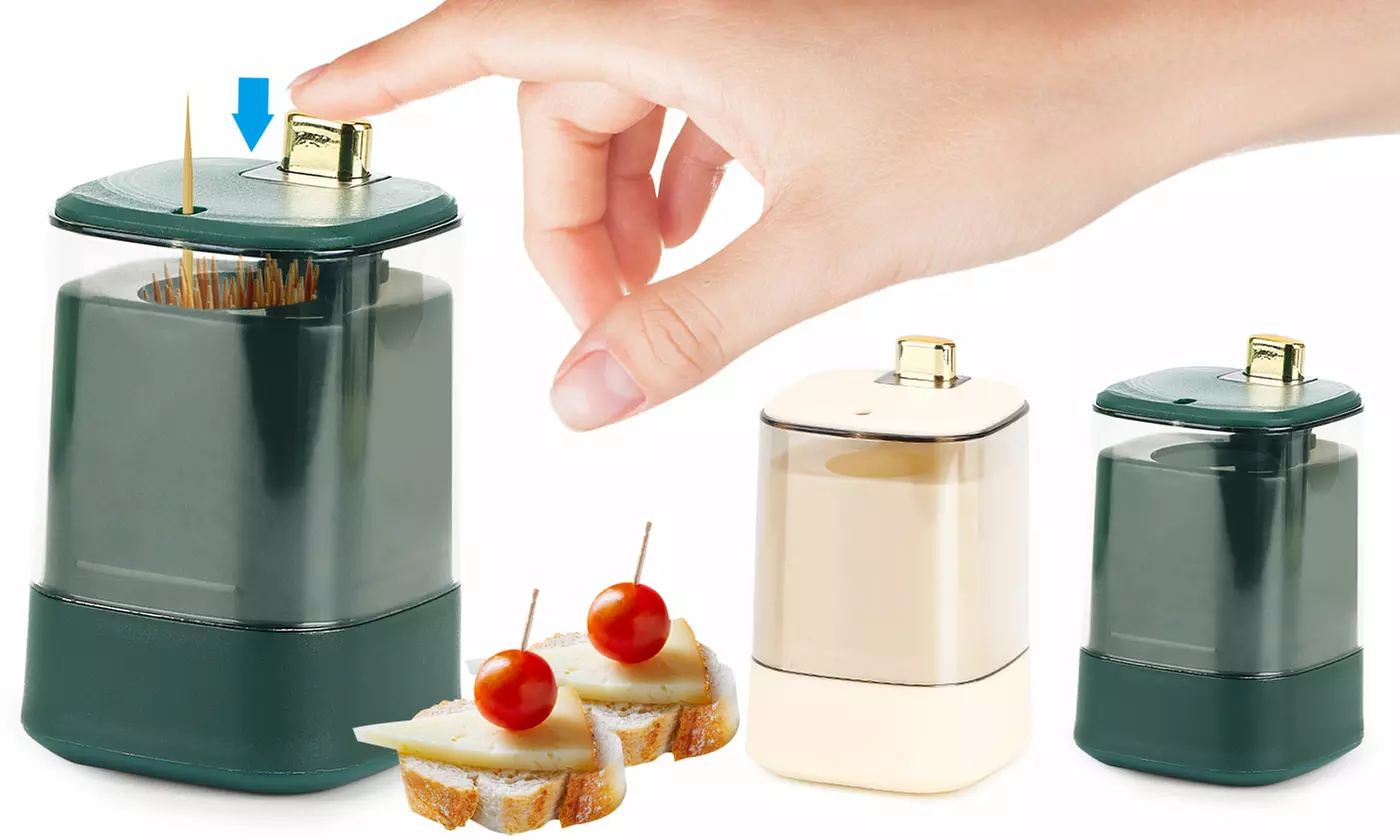 Automatic Pop-Up Toothpick Dispensers with 100 Toothpicks for Home Restaurant