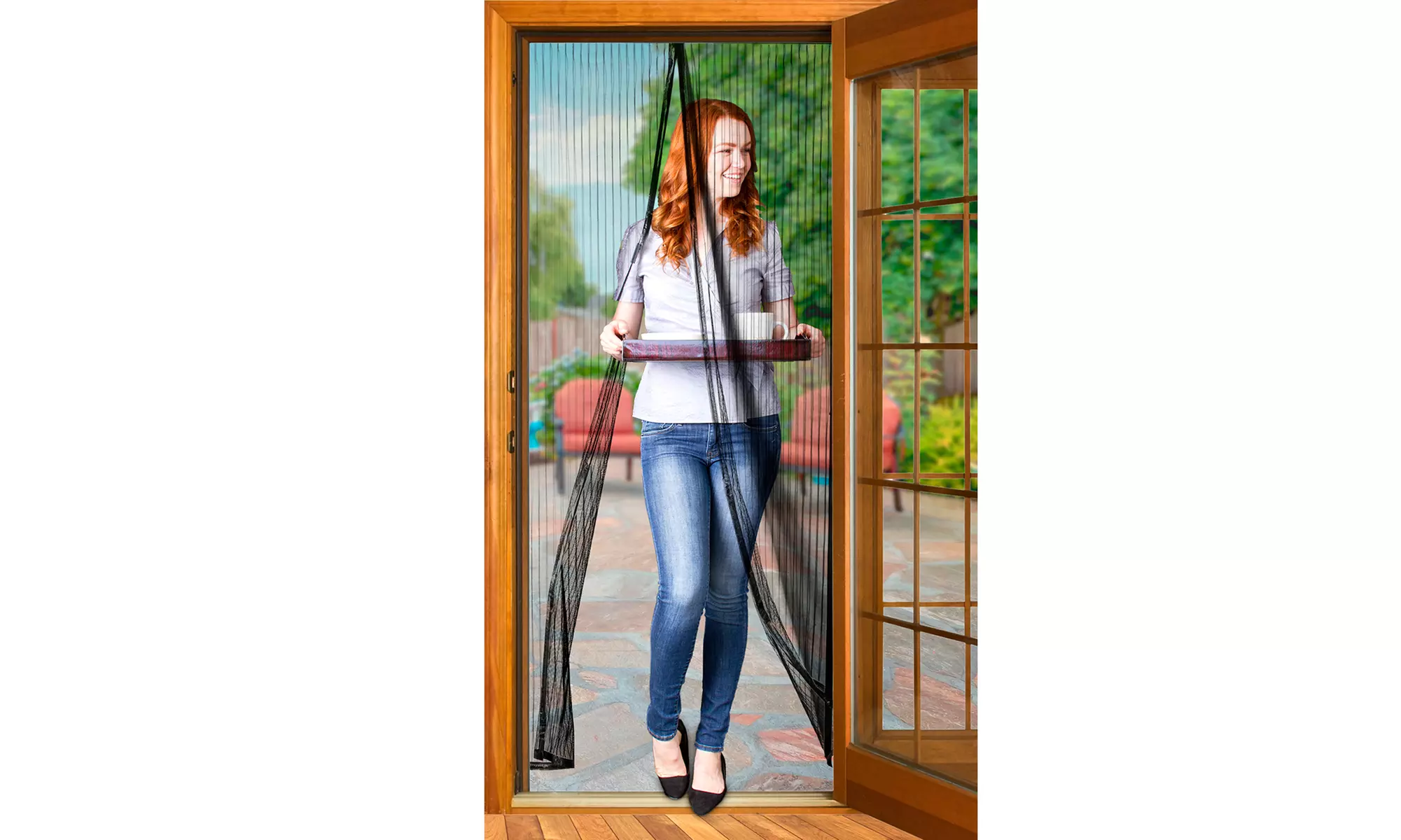 Imperial Home Magnetic Mesh Heavy-Duty Screen Door