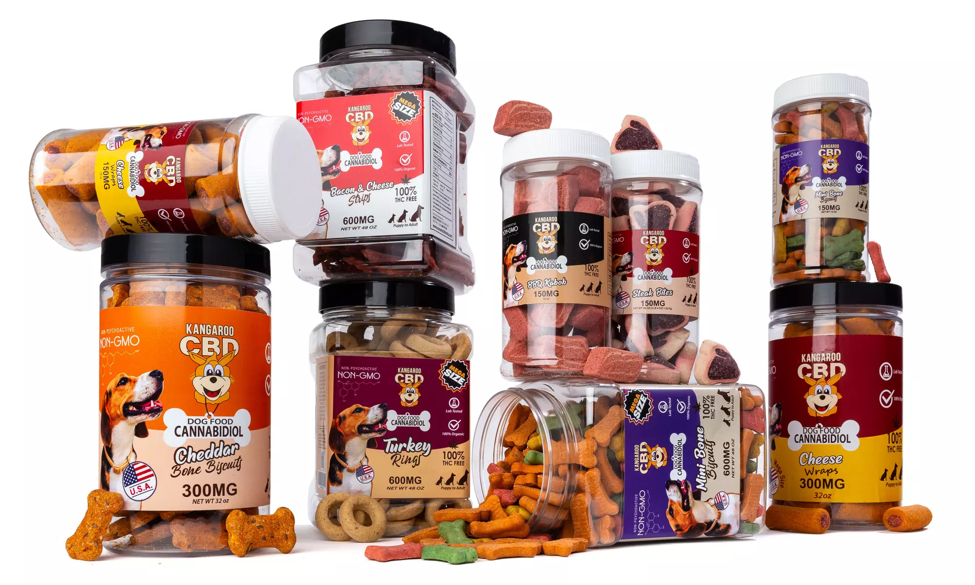 Yummy Dog Treats for Anxiety and Pain from Kangaroo (150MG - 600MG)