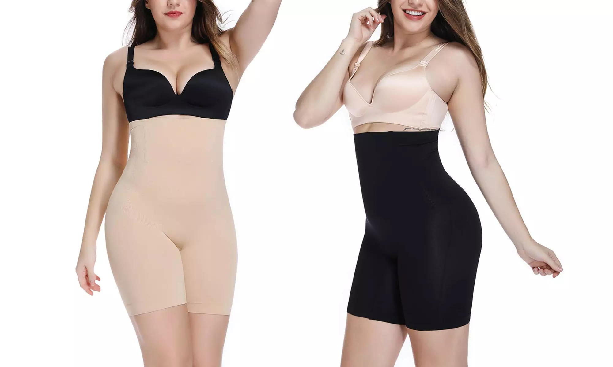 Women High Waist Mid-Thigh Slimmer Shorts Underwear Butt Lifter Bodysuit Panties - Primary Image