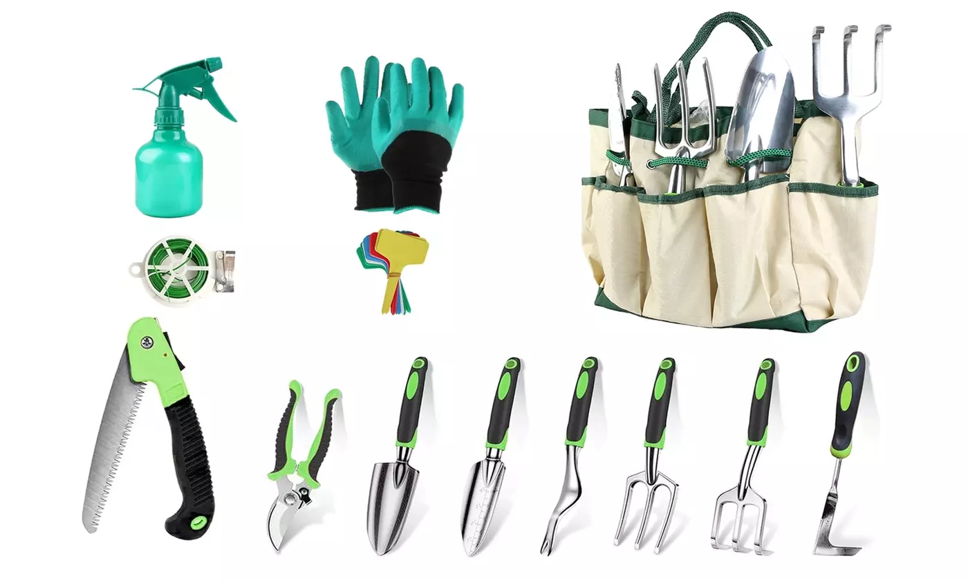 iMounTEK 13-Piece Heavy Duty Garden Tool Set Aluminum Alloy Gardening Hand Tools