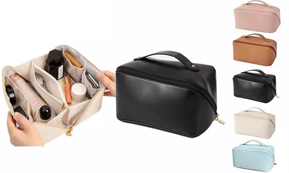 Womens Large Capacity Travel Toiletry Cosmetic Makeup Tote Bag Case Portable