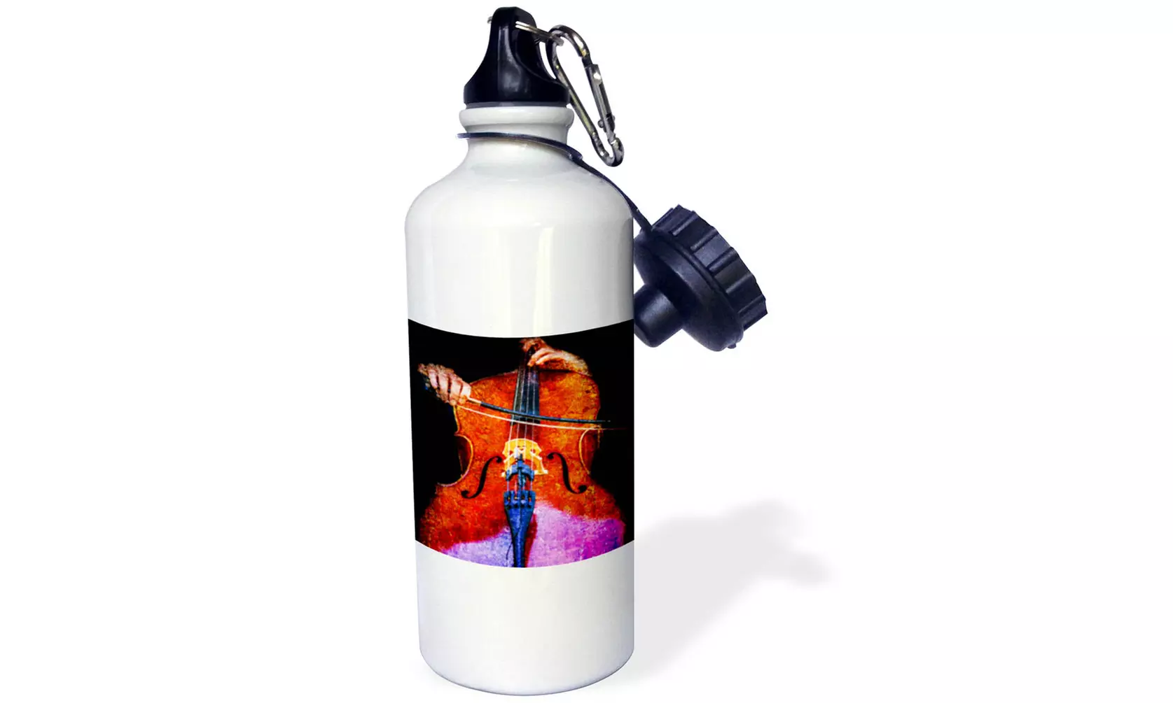  Water Bottle Music Cello in concert. Stylized photo  - Primary Image