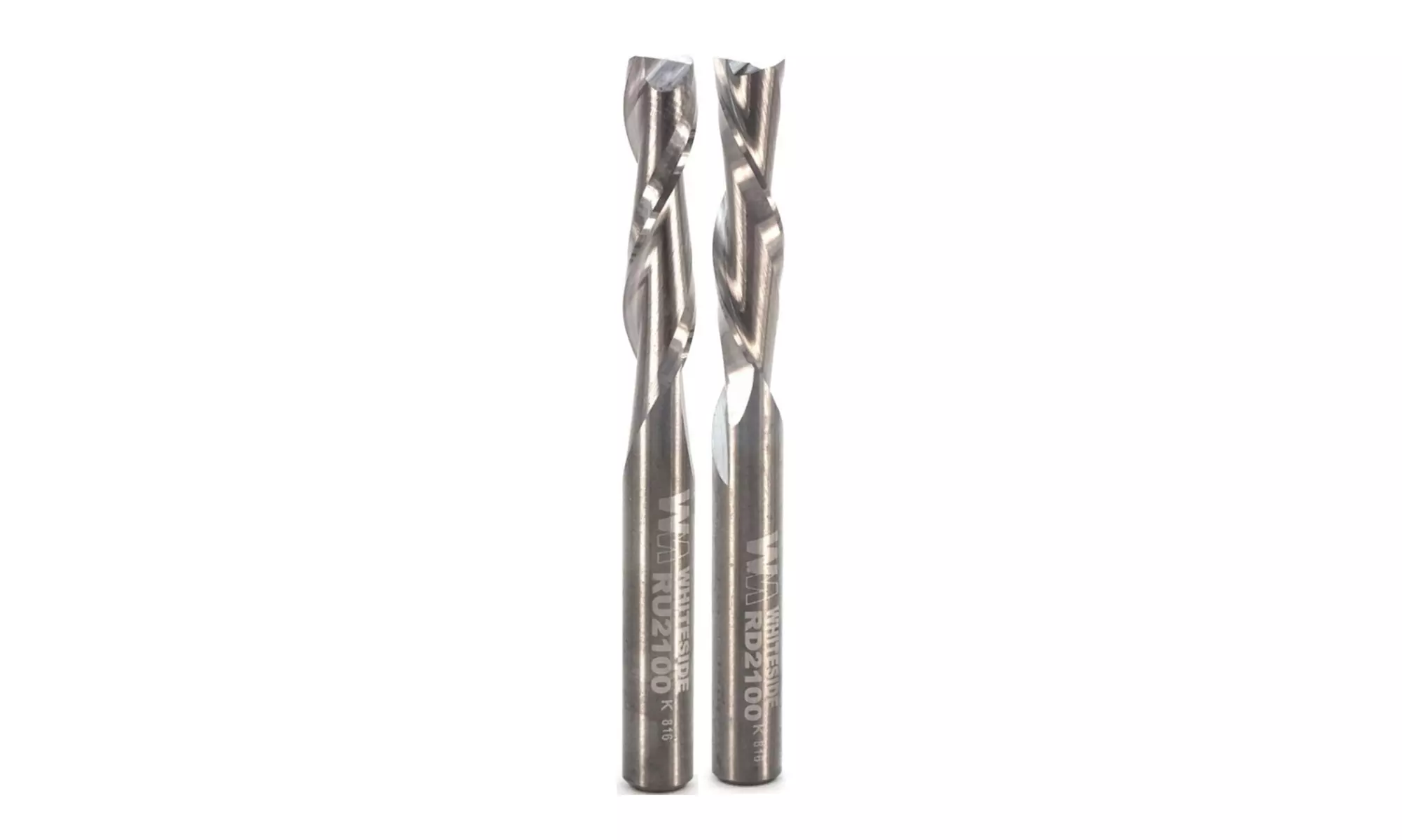 Whiteside Router Bits RU2100 Standard Up Cut Spiral Bit w/ Down Cut Spiral Bit - Primary Image
