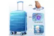 2 Piece Set 20" Carry-on Luggage Glossy Hardshell Suitcases with Expandable bag - Second Medium