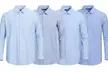 Verno Men's Classic Fit Textured Wrinkle-Free Dress Shirts, 100% Cotton - Second Medium