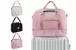 Travel Duffel Bag Weekender Bags Carry On Overnight Bag with Shoe Compartment - Image 2