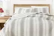 FreshFolds Farmhouse Stripe Microfiber Reversible Quilt Set with Shams - Second Medium