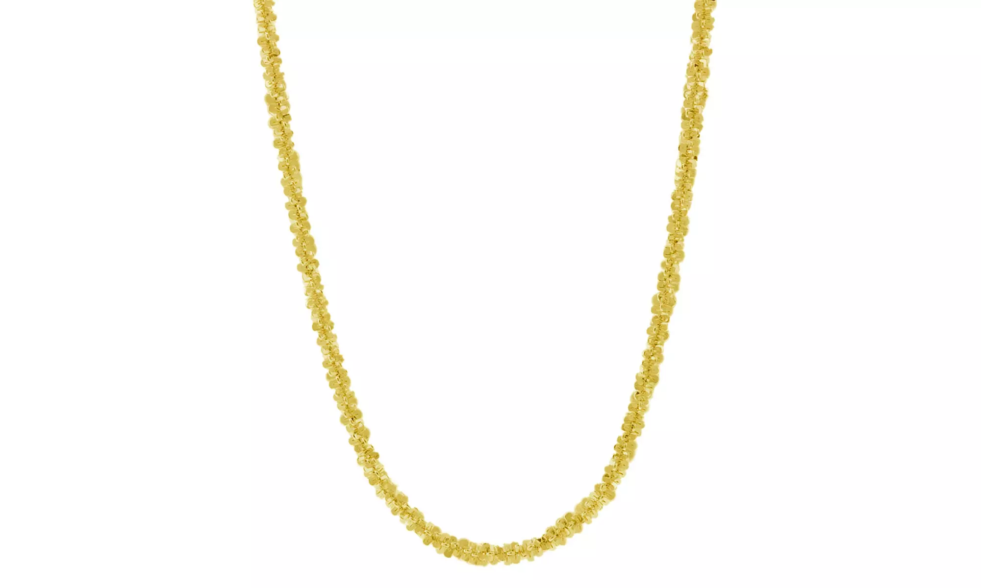 Italian Sterling Silver Twisted Roc Chain Necklace - Primary Image