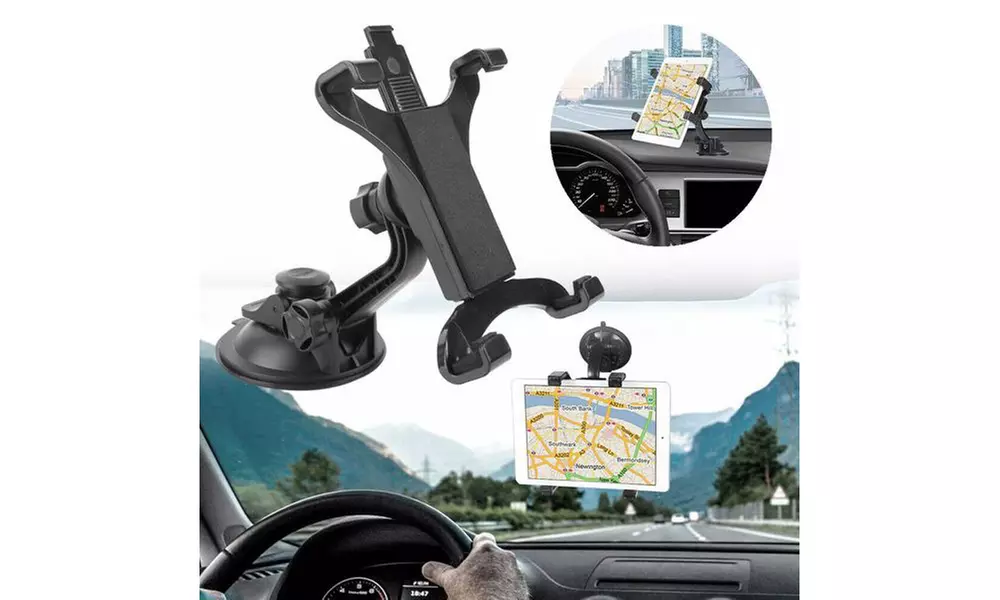 Rotating Car Mount Holder Stand Windshield Dashboard For 7-10 inch Tablet - Primary Image