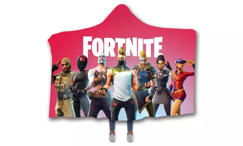 Fortnite 3D Warm Blanket With Hoodie - Second Medium