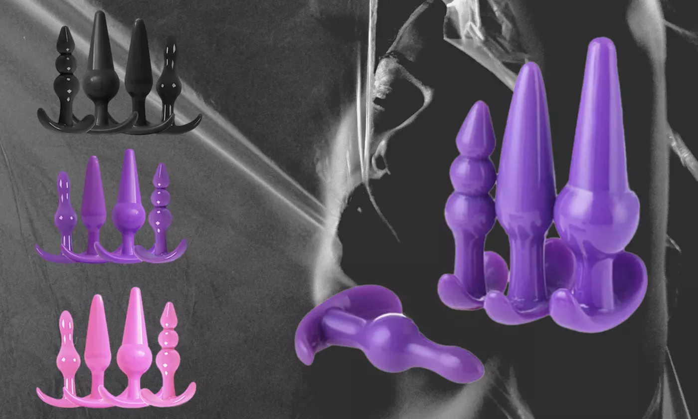 Beginners' Flexible Anal Plug Set (4-Piece) Adult Sex Toys Massager