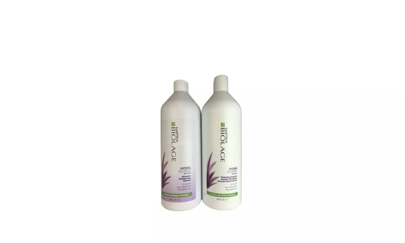 Matrix Biolage Hydrasource Shampoo & Detangling Solution, 33.8oz DUO - Primary Image