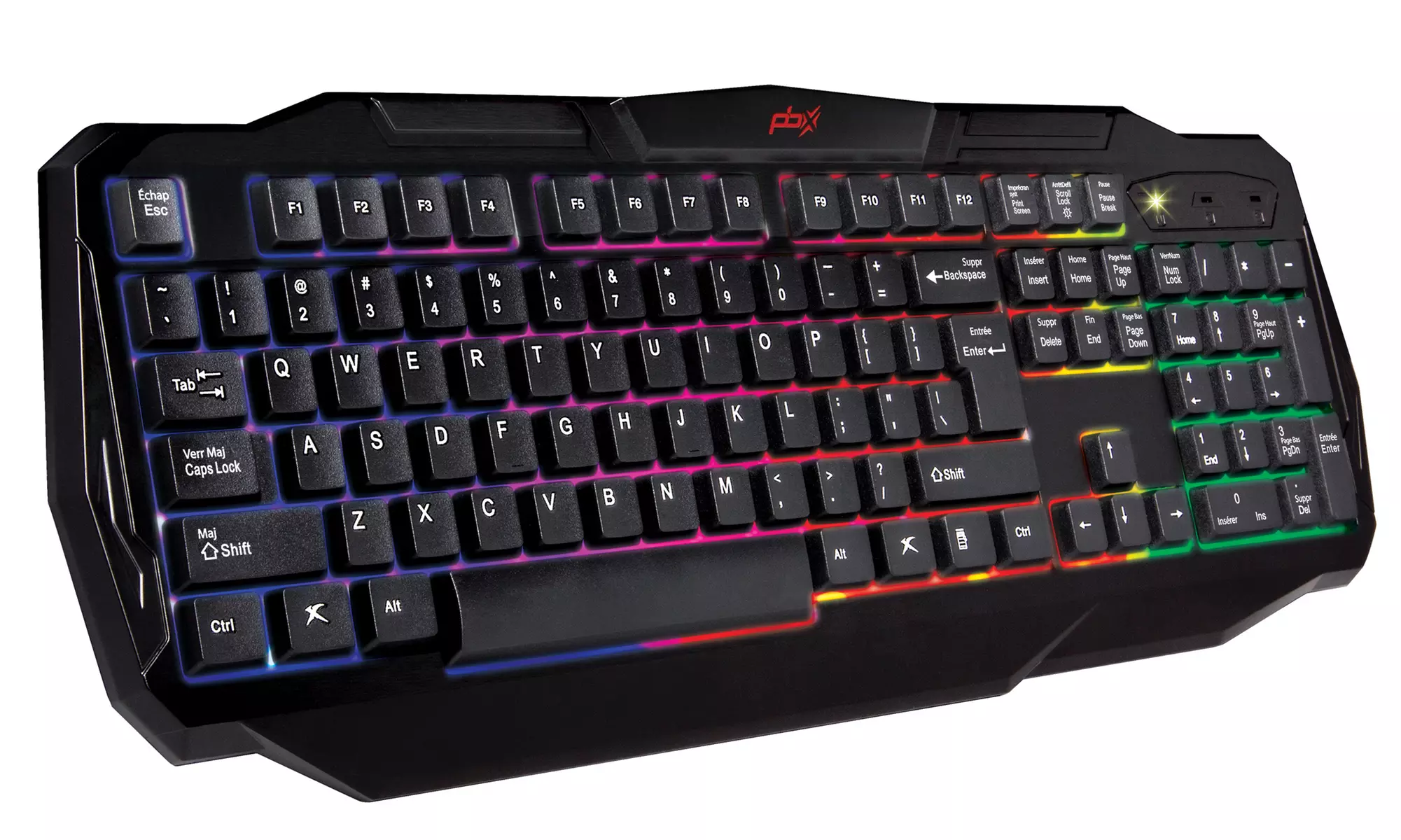 PBX Backlit Pro Gaming Keyboard - Full-Sized & Ergonomic with LED RGB Backlight - Primary Image