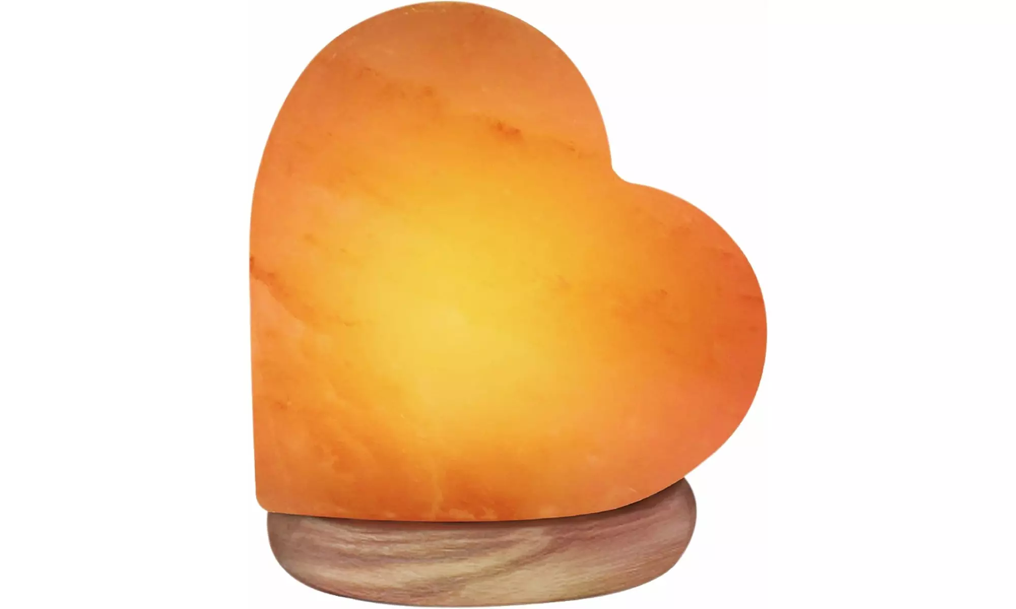Natural Himalayan Multicolor Pink Salt Lamps, Heart Shape - USB Plug-in - Primary Image