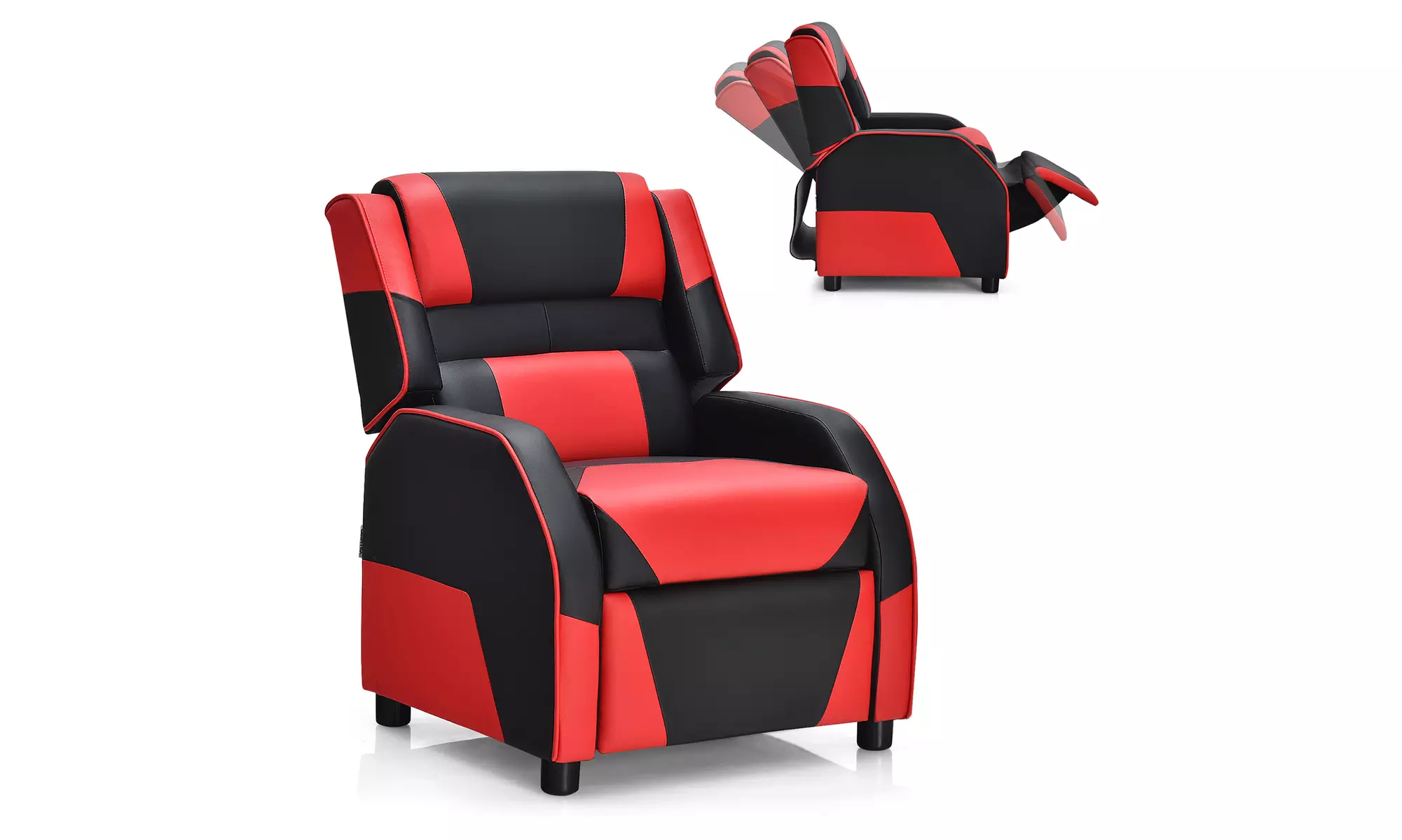 Costway Kids Youth Gaming Sofa Recliner w/Headrest & Footrest PU Leather - Primary Image